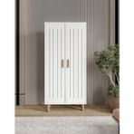 Afilli Aslan Kapaklı Portmanto MDF Malzemeden Modern Tasarımlı 185 cm Yükseklik 90 cm Genişlik - Beyaz