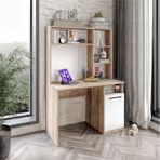 Afilli Ildır Çalışma Masası Flora Beyaz Tamamı Mdf Flora Beyaz