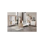 Afilli Ildır Çocuk Odası Takımı 4 Parça Tamamı Mdf Flora Beyaz Aynalı