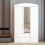 Afilli Lucia 3 Kapaklı 2 Çekmeceli Aynalı Gardrop 120 cm Genişlik 180 cm Yükseklik %100 MDF