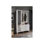 Afilli Oslo Aynalı Portmanto Vestiyer %100 MDF Klasik Tasarım 5 Raflı 110x181x36 cm Ölçülerinde