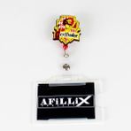 Afillix Concept Ahşap Gryffindor Tasarım Şeffaf Yaka Kartı Yoyo & Klipsi