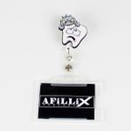 Afillix Concept Renkli Ahşap Diş Canavarı Tasarım Şeffaf Yaka Kartı Yoyo & Klipsi