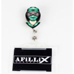 Afillix Concept Renkli Ahşap Kadın Doktor Tasarım Şeffaf Yaka Kartı Yoyo & Klipsi