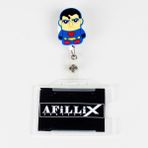 Afillix Concept Süper Adam Tasarım Silikon Yoyo Şeffaf Kart Koruyucu Yaka Kartı