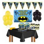 AFİŞLİ BATMAN 24 KİŞİLİK BETMEN DOĞUM GÜNÜ PARTİ MALZEMELERİ SÜSLERİ SETİ