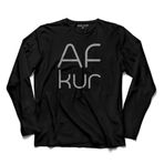 Afkur Af Kur Boş Konuşma Karadeniz Trabzon Of Uzun Kollu Tişört Baskılı Çocuk T-Shirt Siyah