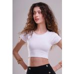 AFLOOW Kadın Beyaz Bağlamalı Crop Bluz – Modern ve Cesur Yaz Stili