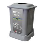 Aform 50 lt Gri Naturel Metal Atık Kovası
