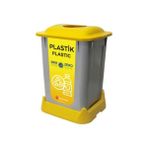 Aform 50 lt Sarı Naturel Plastik Atık Kovası