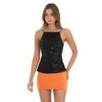 AFR CLOTHES KADIN İP ASKILI İÇİ ASTARLI PAYET BLUZ