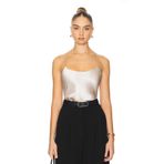 AFR CLOTHES KADIN LİKRALI İP ASKILI SATEN BLUZ