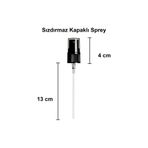 Afra Tedarik 18 Mm Kapaklı Siyah Sprey Fısfıs Kolonya Dezenfektan 18 Pp Sprey Başlığı 10 Adet 5315400804001