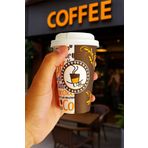 Afra Tedarik 300 ml Beyaz Kapaklı Karton Bardak 12 oz Latte Kahve Kağıt Kaliteli Bardak 100'lü