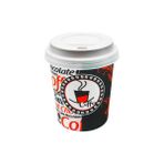 Afra Tedarik 8 Oz Beyaz Kapaklı Karton Bardak Kahve Çay Kağıt Bardak 250 ml 100'lü