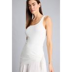 Afra x DeFacto Slim Fit Basic Fitilli Kaşkorse Atlet E5539AX26SM - Ekru-ER105 - 3XL