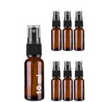 Afracam 10 ml Amber Kapaklı Siyah Sprey 10 Cc Fısfıs Kolonya Dezenfektan Kahverengi Cam Şişe 6 Adet