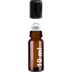 Afracam 10 Ml Çelik Roll On Şişesi 10 Cc Sızdırmaz Siyah Kapaklı Amber Cam Şişe 1 Adet - Kahverengi
