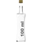 Afracam 100 ml Şeffaf Piramit Sosluk Metal Gold Kapaklı Kavisli Cam Şişe 1 Adet