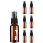 Afracam 20 ml Amber Kapaklı Siyah Sprey 20 Cc Fısfıs Kolonya Dezenfektan Kahverengi Cam Şişe 6 Adet