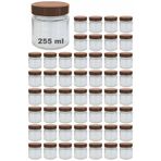 Afracam 255 ml Kavanoz Metal Derin Kapaklı 255 Cc Şeffaf Reçel, Marmelat Cam Kavanoz Deep 50 Adet (Bakır Kapak)