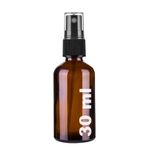 Afracam 30 ml Amber Kapaklı Siyah Sprey 30 Cc Fısfıs Kolonya Dezenfektan Kahverengi Cam Şişe 1 Adet