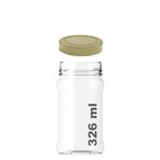 Afracam 326 ml Kavanoz Metal Derin Kapaklı 326 Cc Şeffaf Reçel, Marmelat Cam Kavanoz Deep 6 Adet