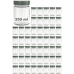 Afracam 350 ml Kavanoz Gümüş Derin Kapaklı 350 cc Şeffaf Reçel, Marmelat Cam Kavanoz Deep 50 Adet