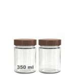 Afracam 350 ml Kavanoz Metal Derin Kapaklı 350 Cc Şeffaf Reçel, Marmelat Cam Kavanoz Deep 2 Adet (Bakır Kapak)