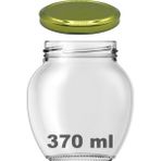 Afracam 370 cc Kavanoz Metal Gold Konserve Kapaklı 370 ml Şeffaf Yumurta Cam Kavanoz 1 Adet
