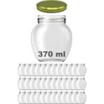 Afracam 370 ml Metal Gold Kapaklı Şeffaf Yumurta Cam Kavanoz 36 Adet