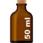 Afracam 50 ml Amber Kahverengi Şişe Mantar Tıpalı 50 Cc Hediyelik Nişan Süs Kolonya Cam Şişe 1 Adet