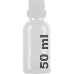 Afracam 50 ml Plastik Kilitli Beyaz Kapaklı Hediyelik Şat Şişesi 50 cc Kolonya Koku Süs Shot Cam Şişe 1 Adet