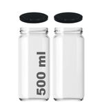 Afracam 500 ml Konserve Kavanoz Siyah Metal Kapaklı Şeffaf Cam 500 cc Paşabahçe (2)