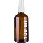 Afracam Amber Kapaklı Beyaz Cam Şişe 100 ml Sprey Fısfıs Dezenfektan Kolonya
