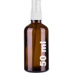 Afracam Amber Kapaklı Beyaz Cam Şişe 50 ml Sprey Fısfıs Dezenfektan Kolonya