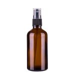 Afracam Amber Kapaklı Siyah Cam Şişe 50 ml Sprey Fısfıs Dezenfektan Kolonya