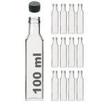 Afracam Maraska Şeffaf 100 ml Sızdırmaz Kapaklı Boş Cam Şişe 12 Adet