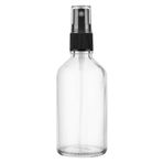 Afracam Şeffaf 50 Ml Sprey Fısfıs Kolonya Dezenfektan Cam Şişe Siyah