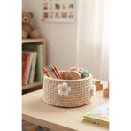 afralya home Ev Dekorasyon Özel Tasarım Çok Amaçlı Dekoratif Papatyalı Sepet 20x10 Cm