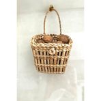 afralya home Hasır Sepet Organizer, Banyo Organizer, Mutfak Organizer, Dekoratif Sepet 10 Cm Mini Saksı
