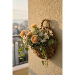 afralya home Saksılık Mini Dekoratif Sepet Çiçeklik Askılı Balkon Sepeti (BİTKİLER VE ASKILAR DAHİL DEĞİLDİR)