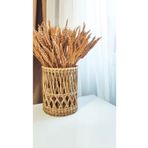 afralya home Tezgah Üstü Hasır Kaşıklık Düzenleyici Organizer Hasır Kaşıklık Bambu Kaşıklık Tahta Kaşıklık