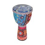 Afrika El Davul 8 Inç Taşınabilir Djembe Davul Vurmalı Çalgı Çocuklar için Renkli Sanat Desenleri ile Işık Tef Erken Çocukluk Aydınlanma Müzik Aletleri Çocuklar ve Yeni Başlayanlar İçin Doomun