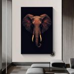 Afrika Fil Kolajı, Afrika Kabile Tarzı Fil Temalı Kanvas Tablo