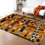 Afrika Kabile Fil Zürafa Alan Kilimi Okçuluk Kötü Adam Güneş Sembolü İç Mekan Kaymaz Çocuk Halısı Oturma Odası Yatak Odası Kanepe için 160 x 220 cm Halı