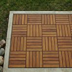 Afro Garden ARDHI Bahçe Ahşap Deck Yer Döşemesi Teak Zemin Kaplama Karosu (30X30CM / 50X50CM) - 30x30 cm - şaşırtmalı