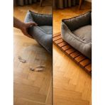 Afro Garden Kuçuletto - Rutubet ve Koku Önleyici Hijyenik Köpek Yatağı Bazası – Teak Ağacı - 45x45 cm sabit - Ahşap