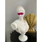 Afrodit Büst Heykel Biblo Beyaz-pembe