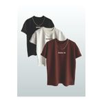 AFROGİYİM Unisex 3'Lü Brooklyn Baskılı Oversize T-shirt